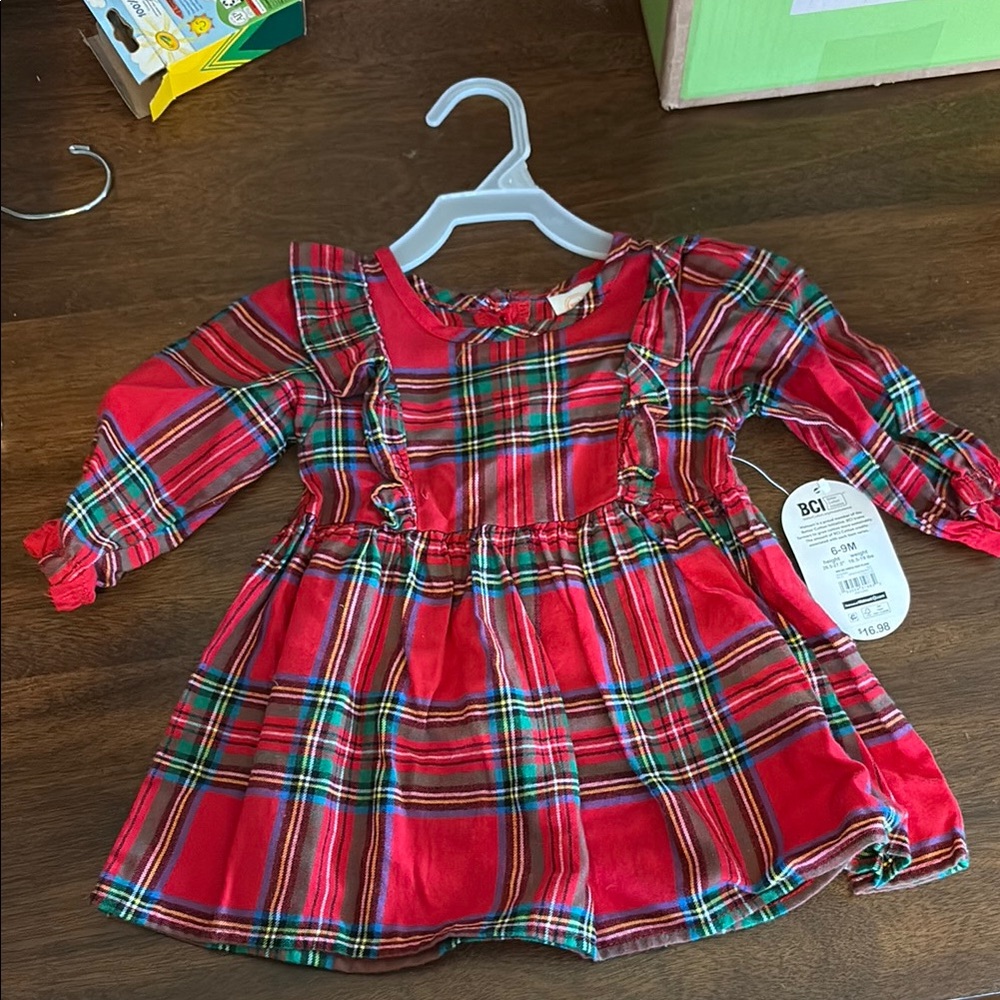 Red Plaid Baby Dress
